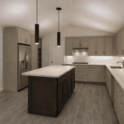 Modern Contemporary Kitchen Remodel with Island in Denton, TX (1)